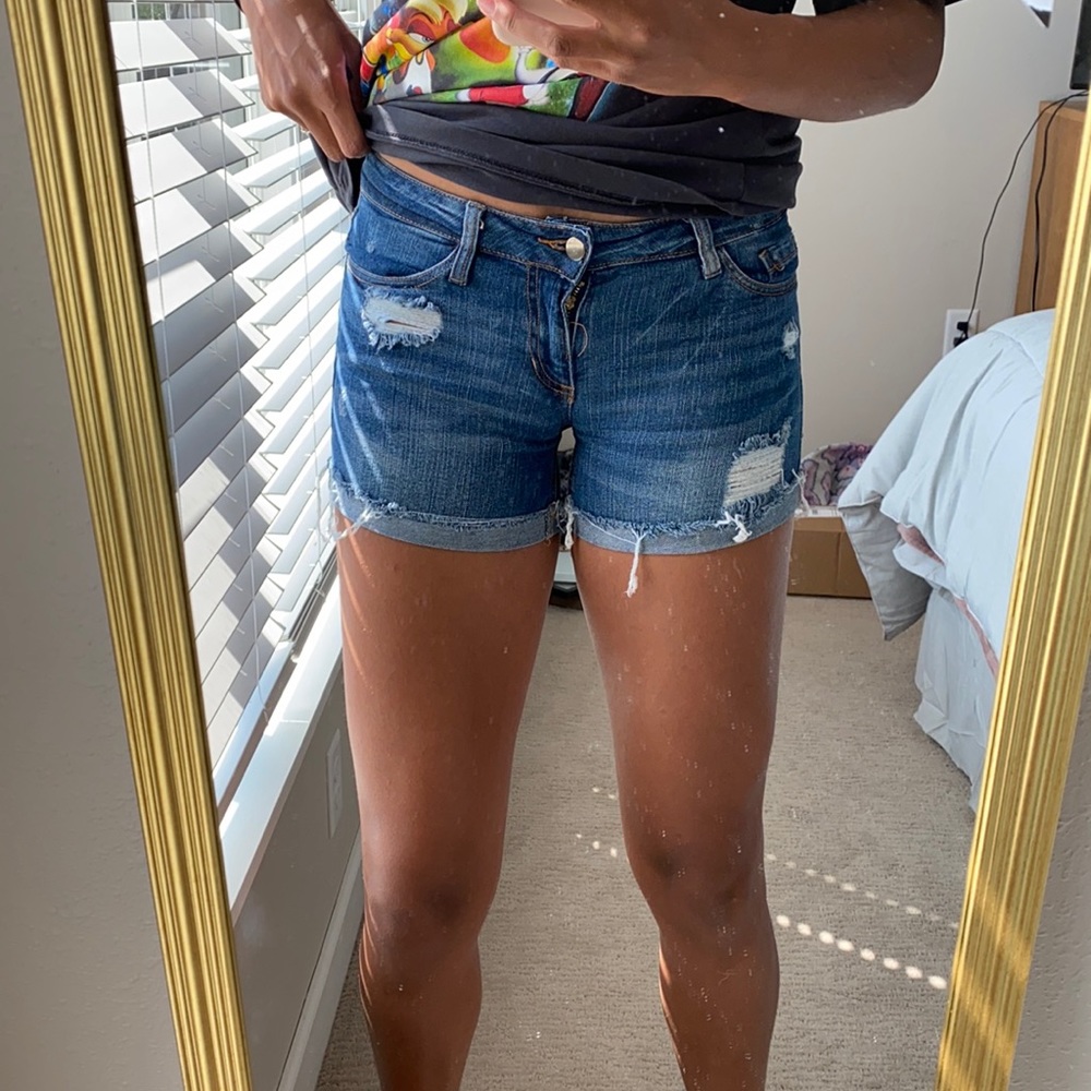 Forever21 Denim Low Rise Distressed shorts